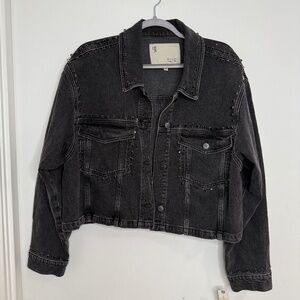 🖤 Pilcro by Anthropologie Studded Black Denim Jacket 🖤